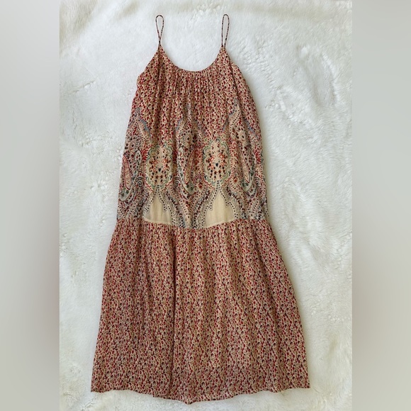 Mes Demoiselles Dresses & Skirts - Mes Demoiselles Silk Floral Maxi Dress Size 40